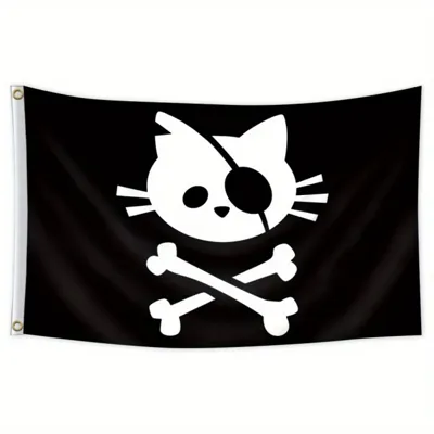 Piratska mačja zastava 60cmX90cm