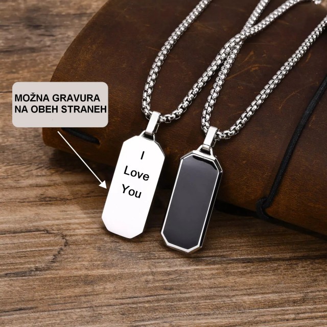 Moška personalizirana verižica z gravuro po meri