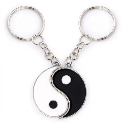 Yin Yang obeska za ključe - komplet 2 