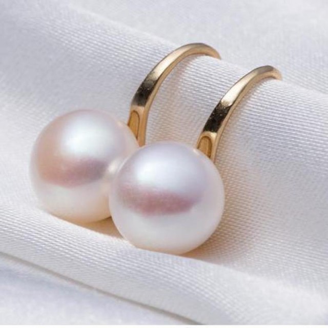 Uhani elegantni viseči s perlico, zlati ali srebrni