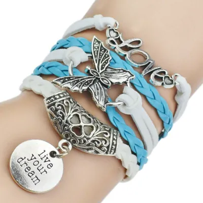 Infinity zapestnica BUTTERFLY, modra