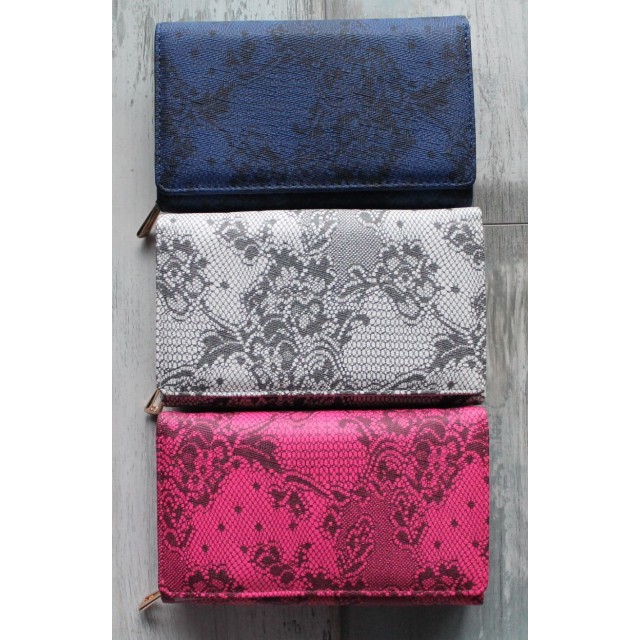 Modna denarnica z vzorcem (tri barve)