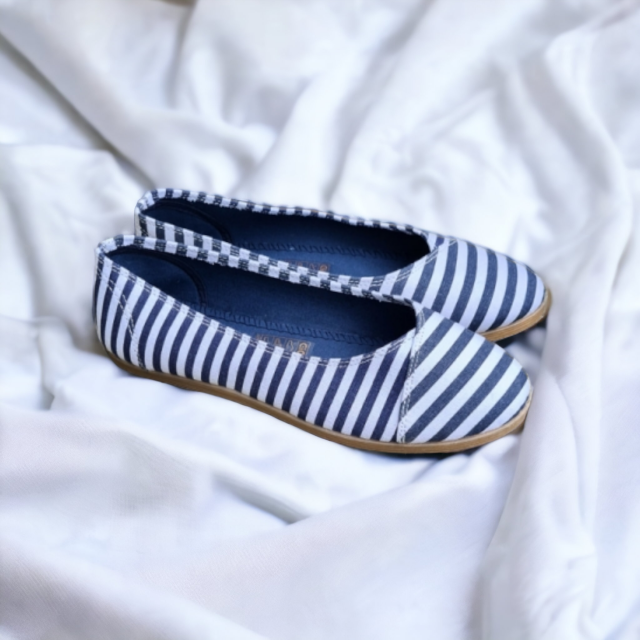 Balerinke poletne MODRE N811 WHITE/NAVY 