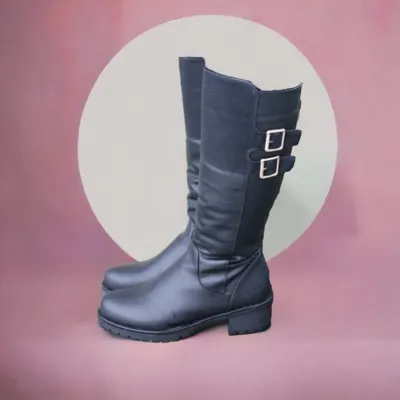 Škornji modni črni A8813 BLACK