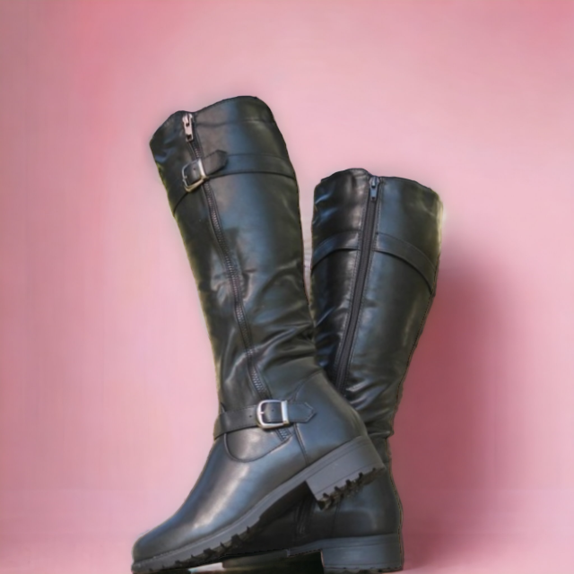 Škornji modni črni JX-4 BLACK