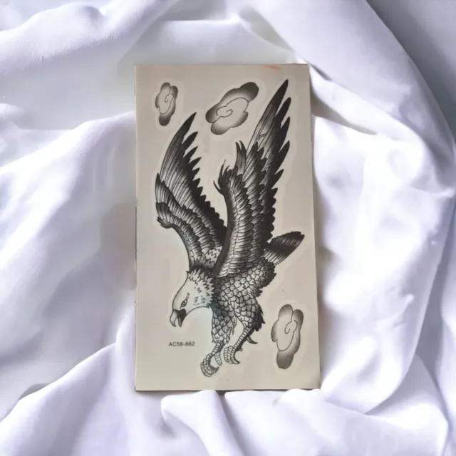 Komplet tatujev črno-beli z orlom