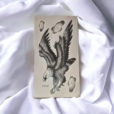 Komplet tatujev črno-beli z orlom