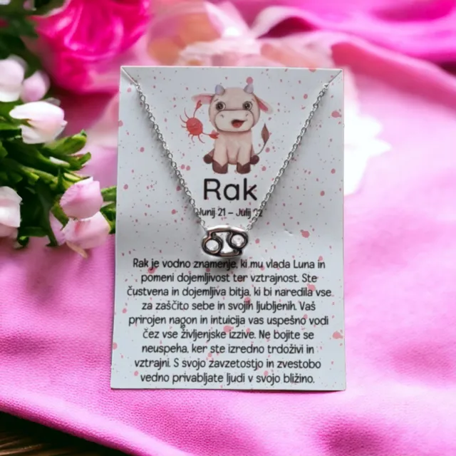 Verižica iz nerjavečega jekla s posvetilom, RAK