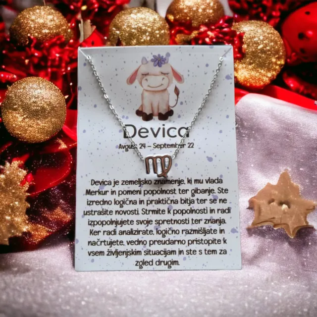 Verižica iz nerjavečega jekla s posvetilom, DEVICA