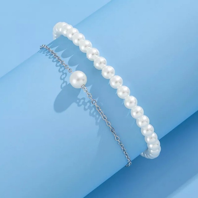 Komplet 2 zapestnic s perlicami 
