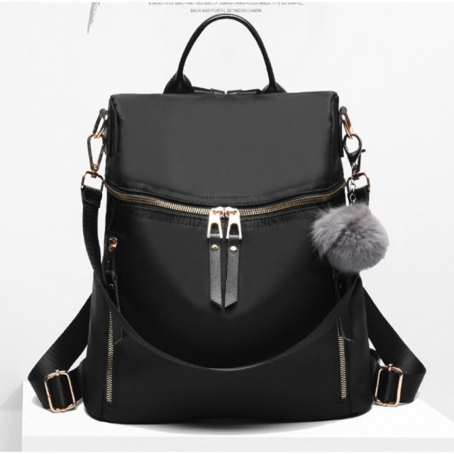 Modna torbica/nahrbtnik v črni barvi