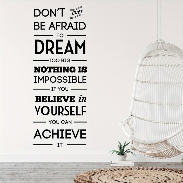 Inspiracijska stenska nalepka Don't Be Afraid to Dream