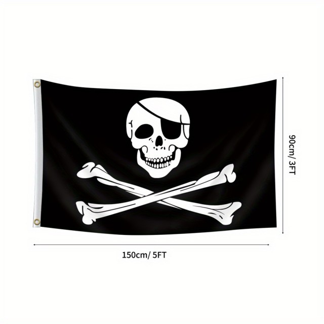 Piratska zastava JOLLY ROGER 90cm X 150cm