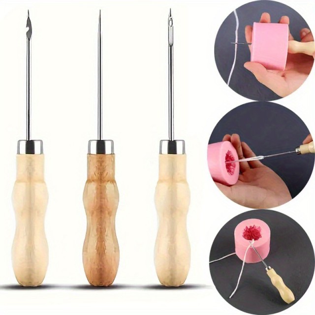 3-delni komplet igel za luknjanje silikonskih modelov 