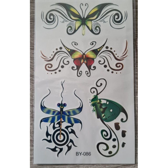 Komplet pisanih tatujev metulji BY-086