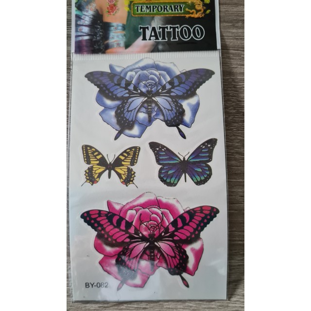 Komplet pisanih tatujev metulji BY-082