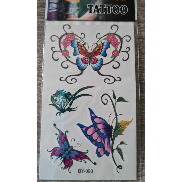 Komplet pisanih tatujev metulji BY-090