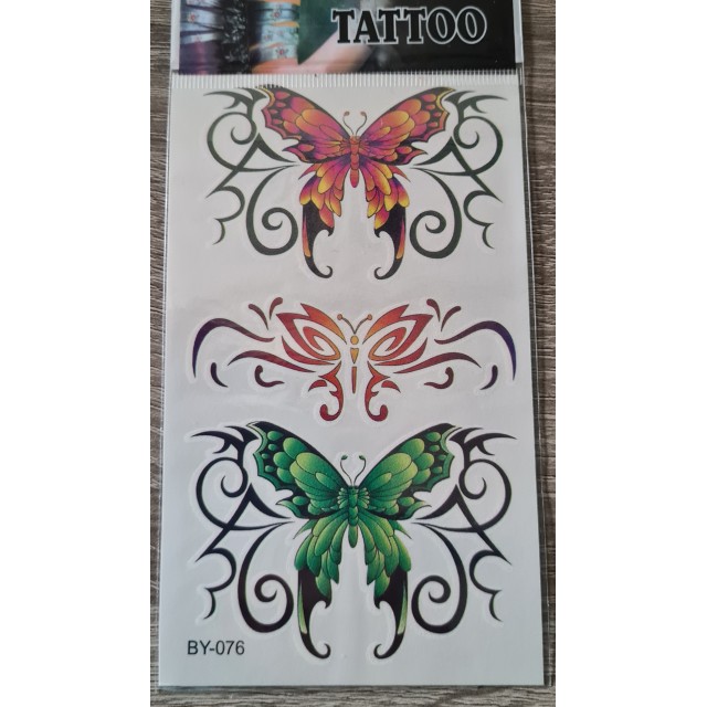 Komplet pisanih tatujev metulji BY-076