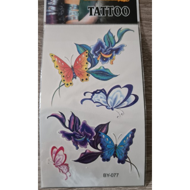 Komplet pisanih tatujev metulji BY-077