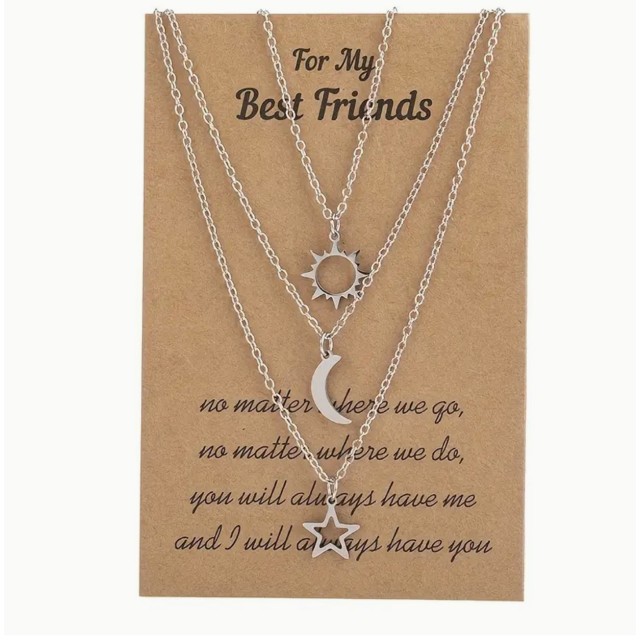Komplet 3 verižic s posvetilom TO MY BEST FRIENDS