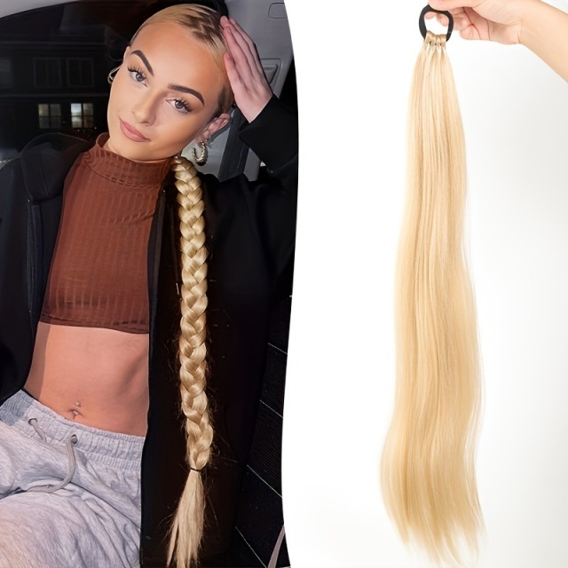 Lasni podaljšek za čop svetlo blont 