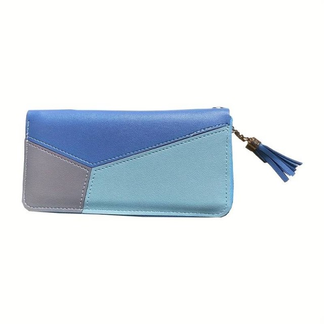 Tribarvna ženska denarnica, modra
