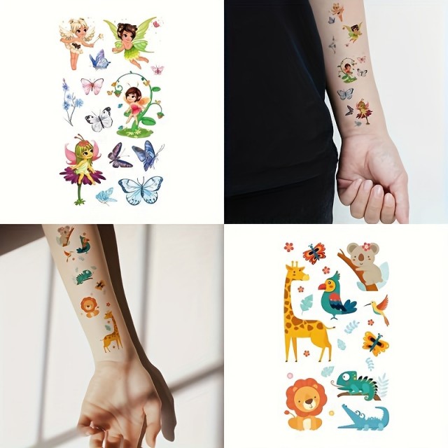 Komplet 30 začasnih tattoo nalepk za otroke