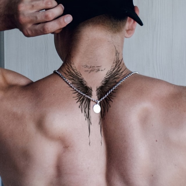 Moška začasna tattoo nalepka s krili 