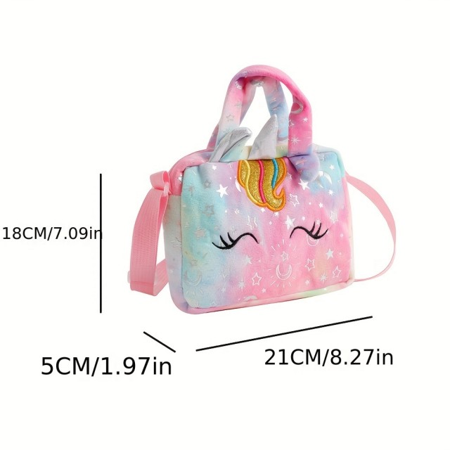 Plišasta mini torbica za čez ramo samorog