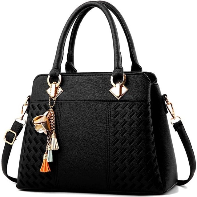 Elegantna črna ženska torbica v črni barvi T32