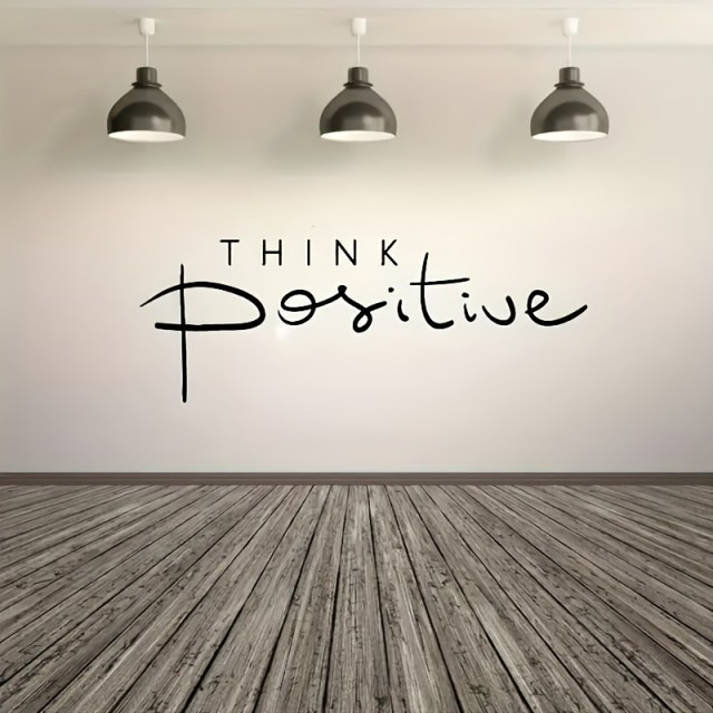 Stenska nalepka z navdihujočim citatom THINK POSITIVE