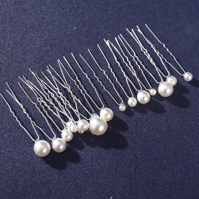 Komplet 18 lasnic s perlicami različnih velikosti, 2 barvi