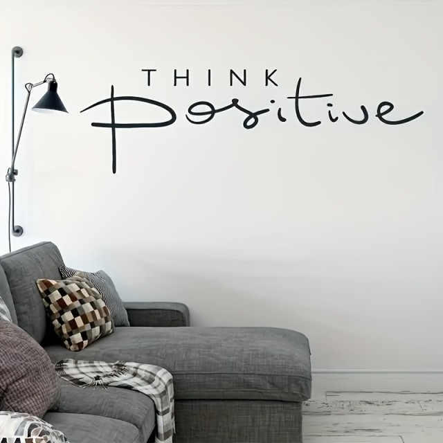 Stenska nalepka z navdihujočim citatom THINK POSITIVE