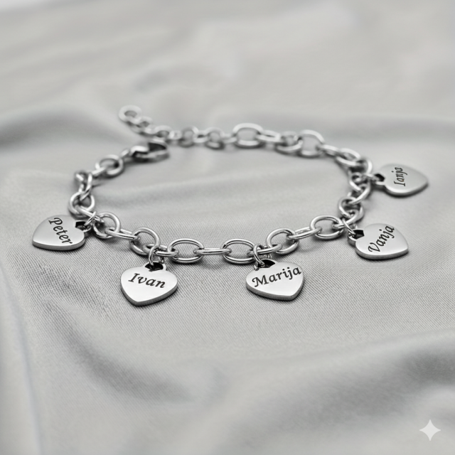 Personalizirana zapestnica IMENA VAŠE DRUŽINE