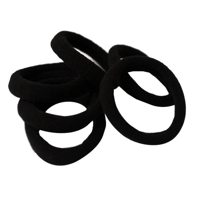 Komplet gumic za lase črne 6 kosov