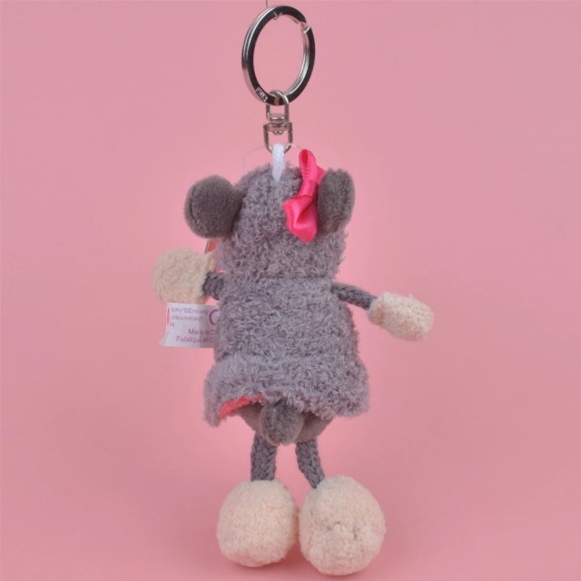 Obesek za ključe s plišasto živalco,ovčka z obleko