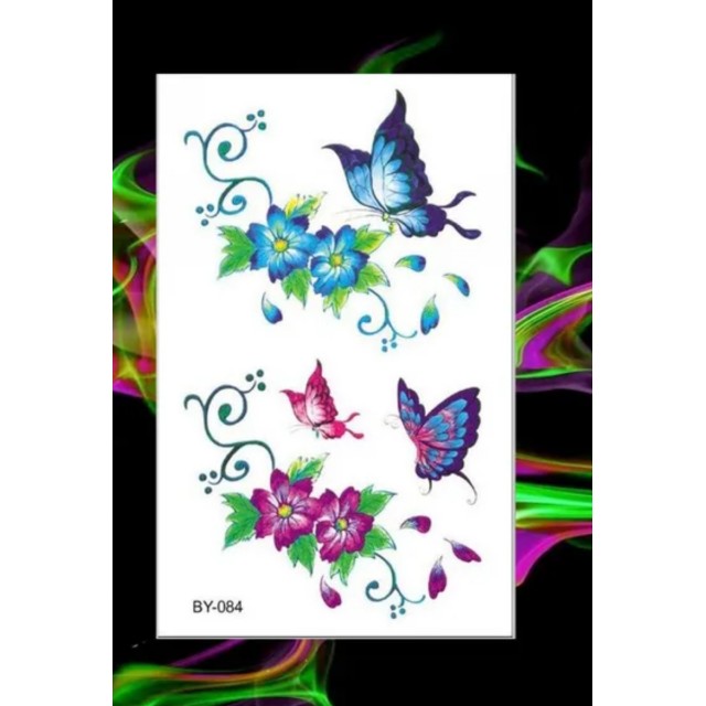 Komplet pisanih tatujev metulji BY-084