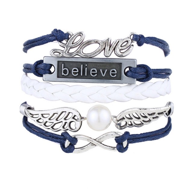 Infinity zapestnica temno modra Love Believe