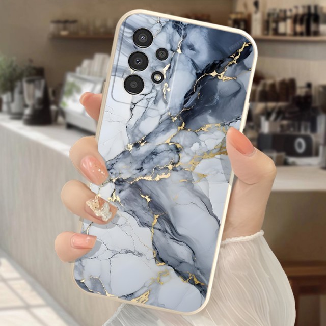 Elegantni ovitek za Samsung – marmor z zlatimi detajli Samsung Galaxy A55