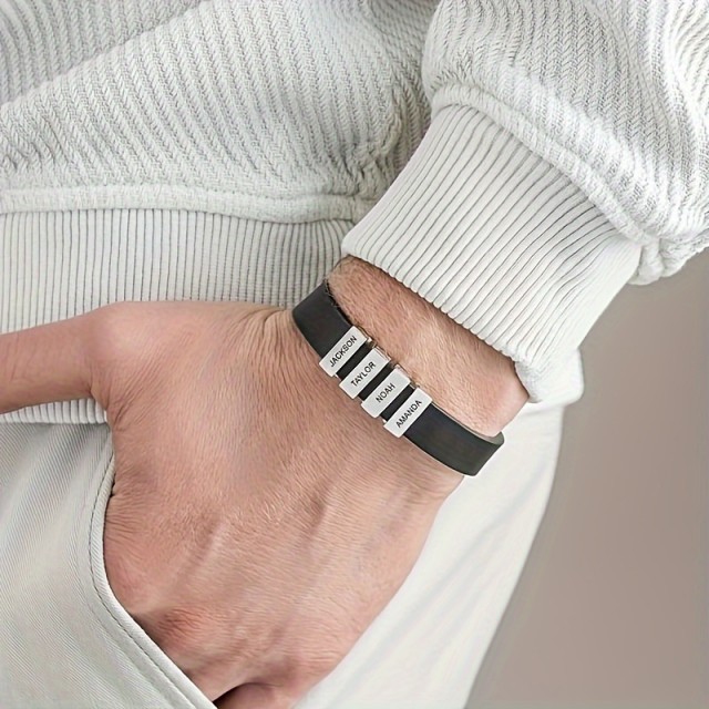 Personalizirana moška zapestnica z možnostjo do 5 gravur