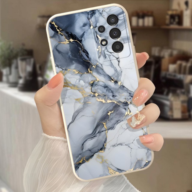 Elegantni ovitek za Samsung – marmor z zlatimi detajli Samsung Galaxy A55