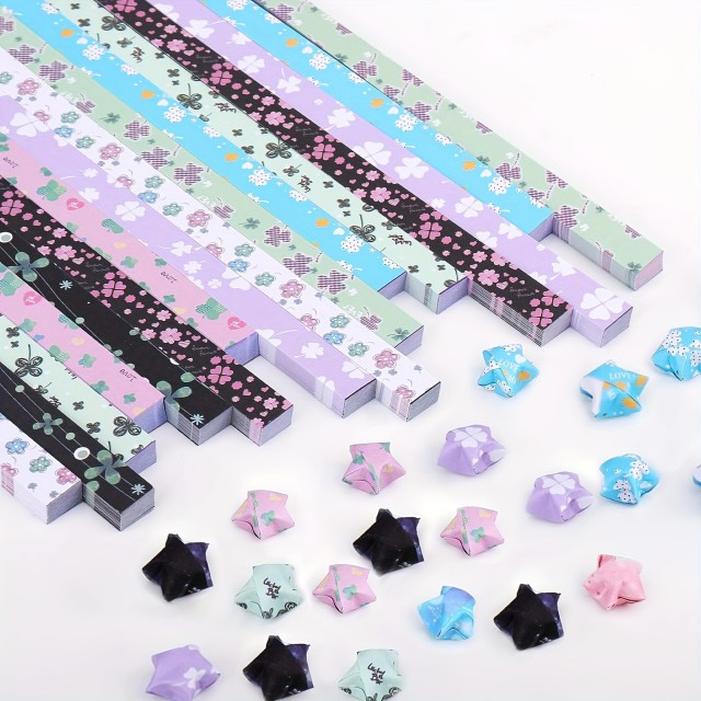 540 origami trakov za izdelavo zvezdic