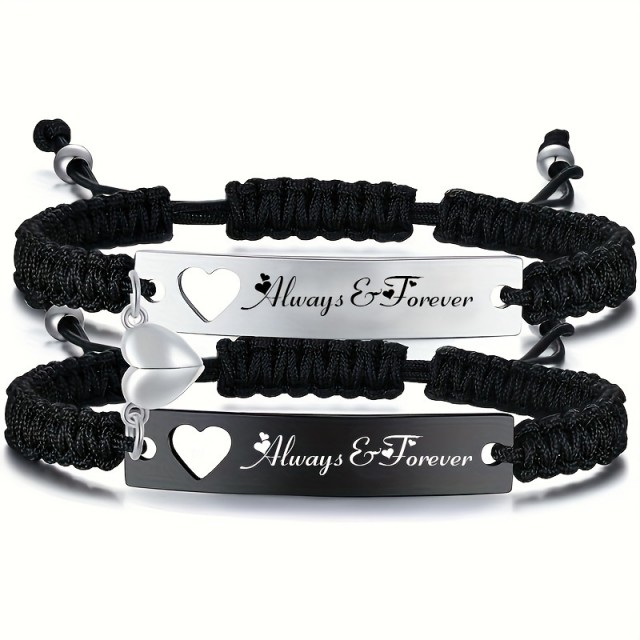 Komplet 2 zapestnic za par ALWAYS & FOREVER