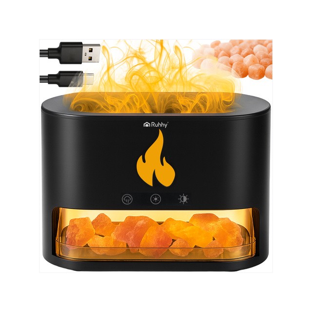 Ruhhy aromatični difuzor z učinkom plamena in himalajsko soljo