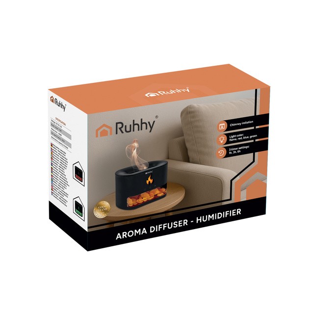 Ruhhy aromatični difuzor z učinkom plamena in himalajsko soljo