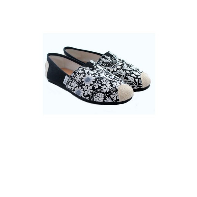 Espadrile črno-bele 0015-21c BLACK