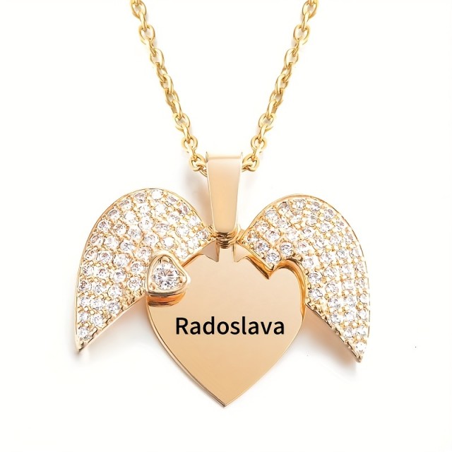 Personalizirana ogrlica z odpirajočem se srcem in gravuro po vaši želji