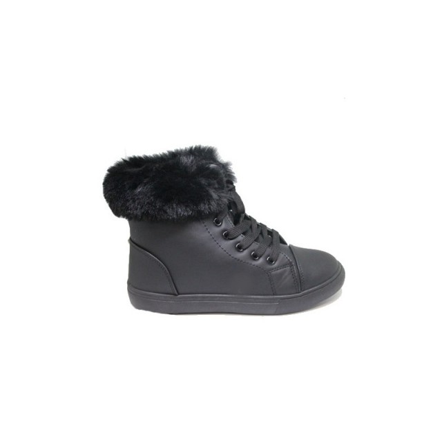 Gležnarji črni z mucko 7023 BLACK