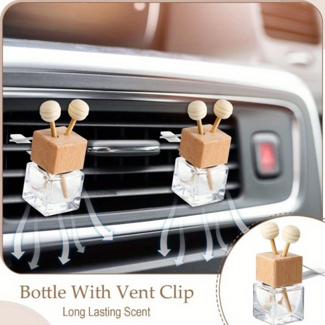 Steklenička z lesenim pokrovom in difuzor palčkami – 8 ml