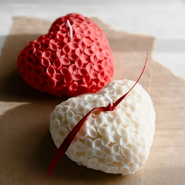 DIY srčasti cvetlični silikonski model za sveče & ročno izdelana mila 